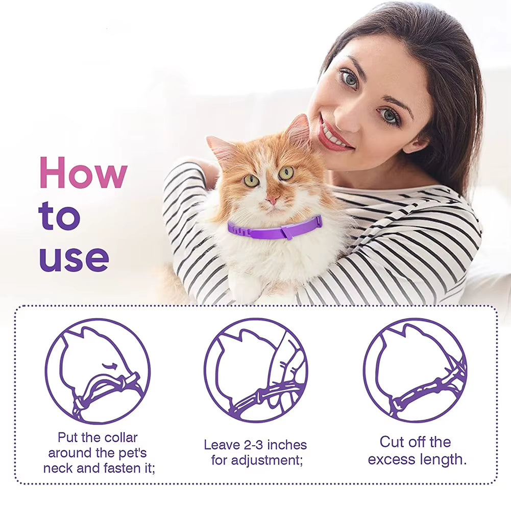 3Pcs/Pack Portable Pet Dogs Calming Collars Long Lasting Stress Anxiety Relief Pet Neck Accessories for Dogs