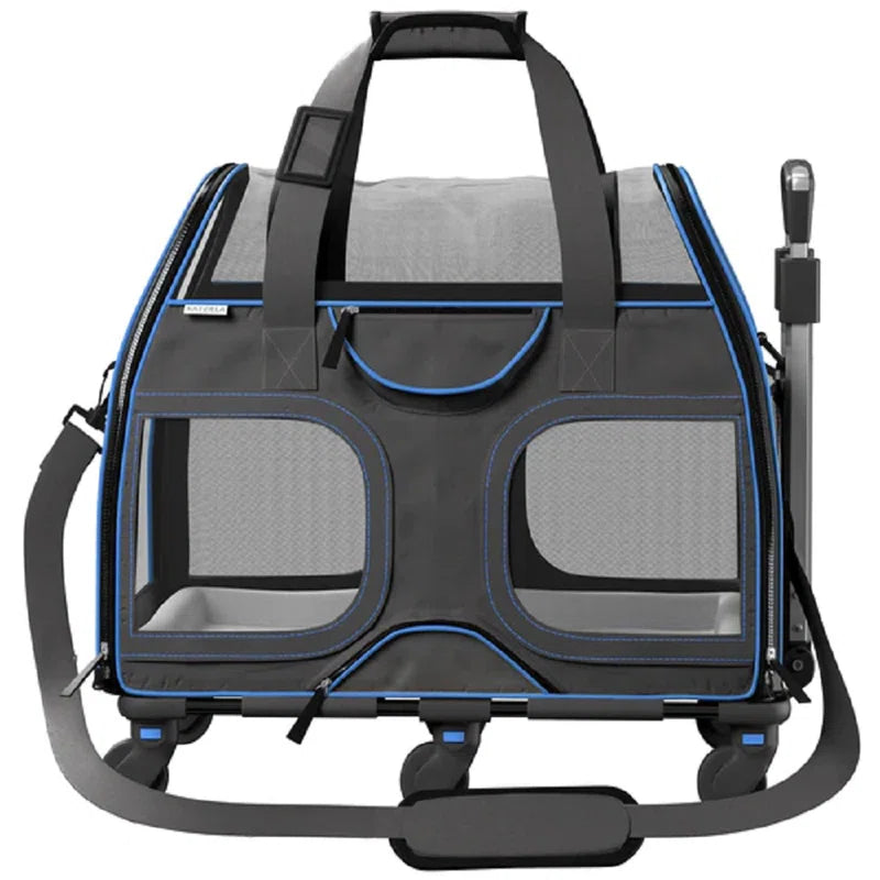 Luxury Rider Chrishawn Pet Carrier with Removable Wheels and Telescopic Handle