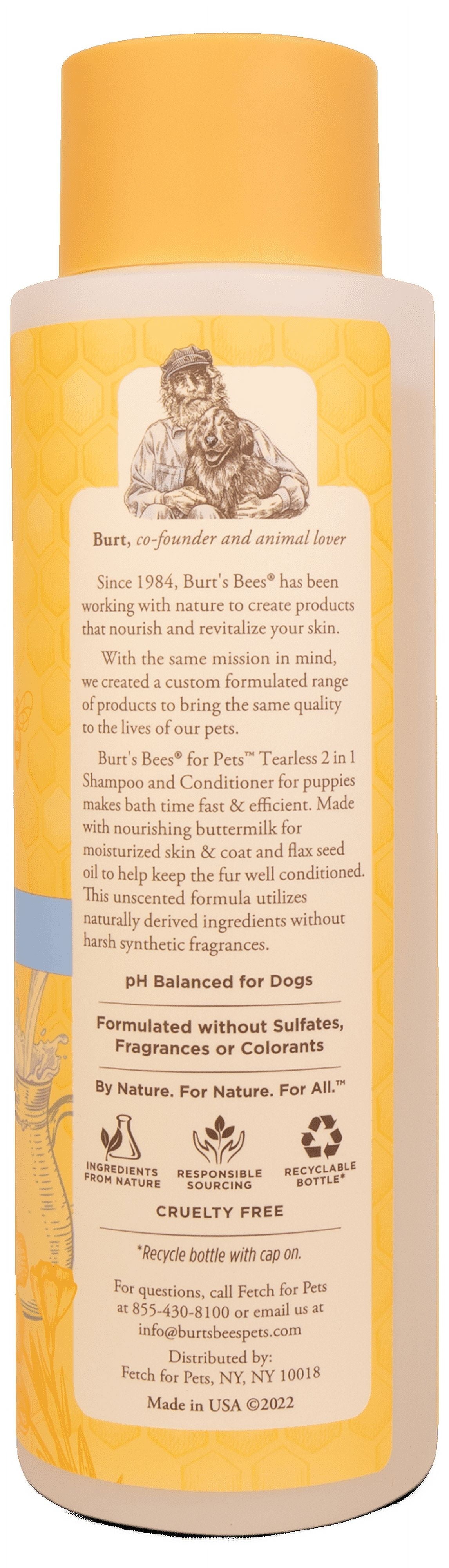 Natural Pet Care Tearless 2 -1 Dog Puppy Shampoo Conditioner Buttermilk and Linseed Oil