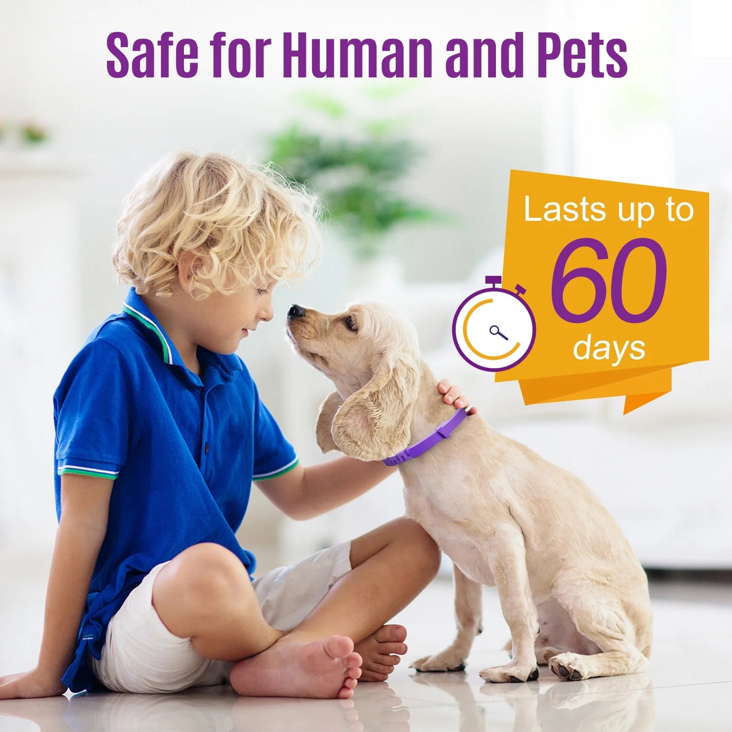 Dog Collar for Calming, Dog Calming Collar Relieve Reduce Anxiety or Stress, 2Pcs 15 Inches and 2Pcs 27.5 Inches Adjustable Calming Collar for Dogs