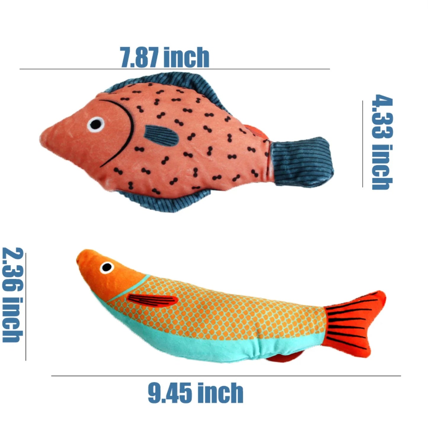Cats Catnip Toys, Realistic Fish Interactive Toys for Kitty Pets