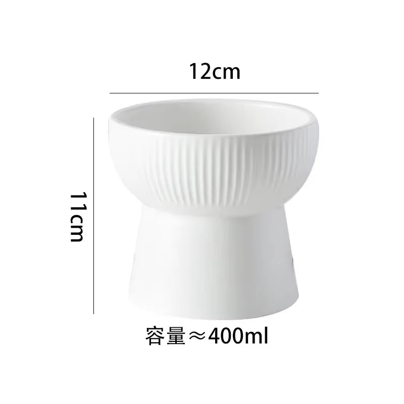 Nordic Cat Food Water Bowl Small Dogs Elevated Drinking Eating Feeders Ceramic Pet Feeding Supplies Puppy Cat Accessories