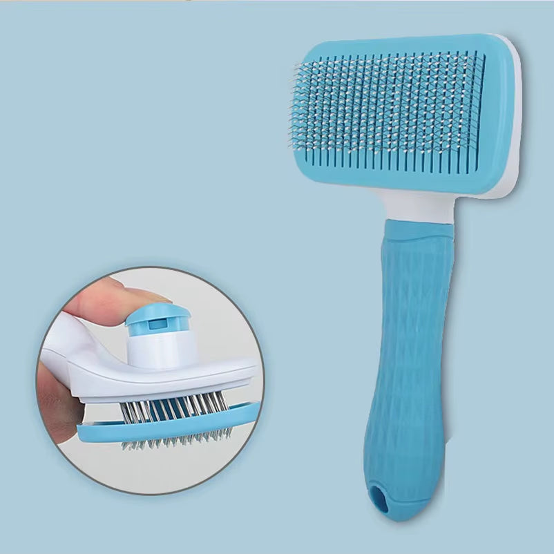 Pet Hair Removal Brush Cat to Float Hair Special Comb Beauty Massage Self-Cleaning Needle Comb Cat Supplies