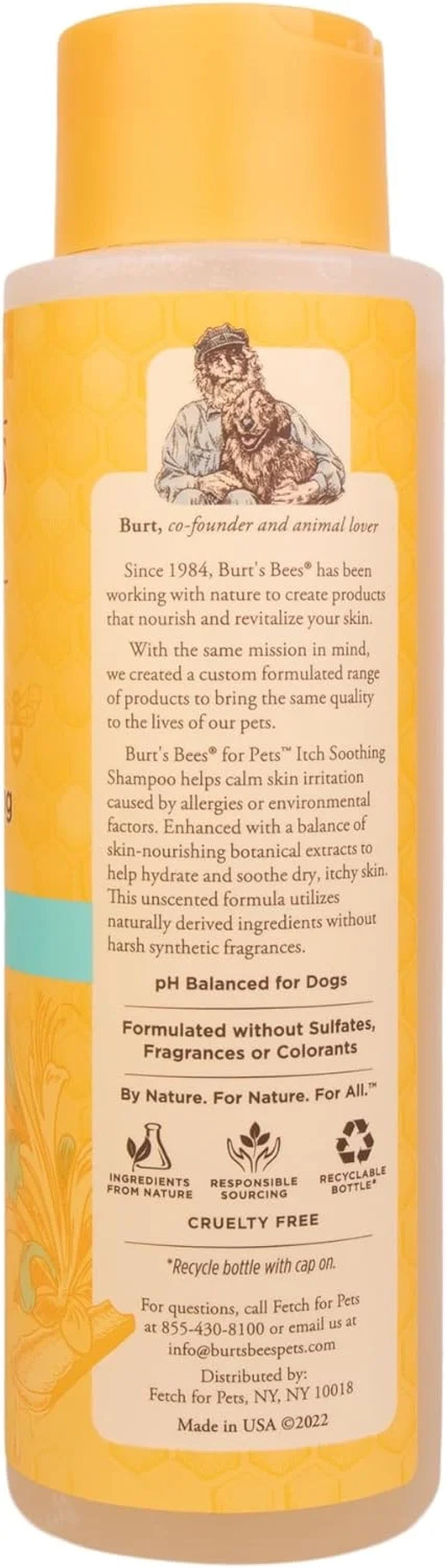 Burt’S Bees Dog Itch Soothing Shampoo, Honeysuckle Scent 16 Ounces