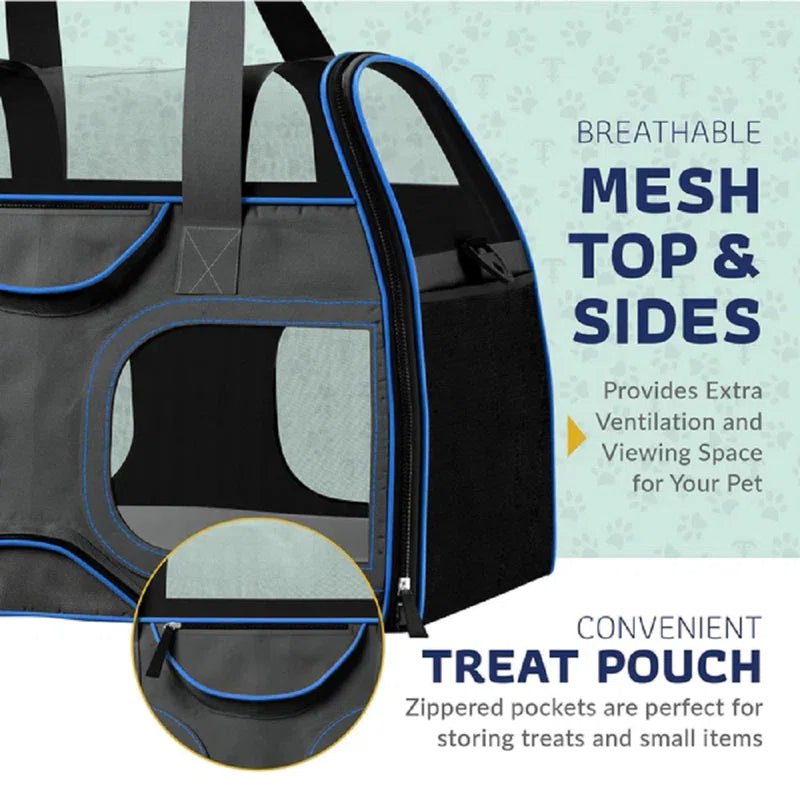 Luxury Rider Chrishawn Pet Carrier with Removable Wheels and Telescopic Handle