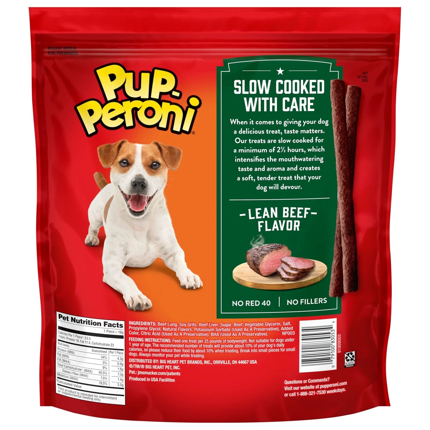 Pup Peroni Lean Beef Flavor Dog Treats, 38 Oz Bag