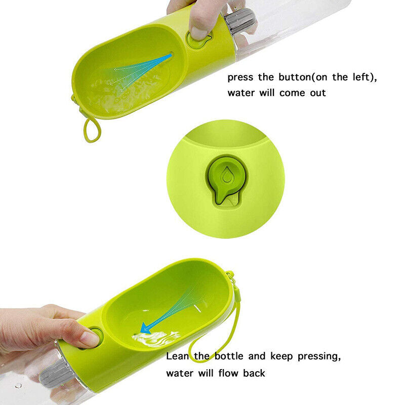 PETKIT Portable Dog Water Bottle 400Ml Travel Walking Pet Water Bottle Dispenser