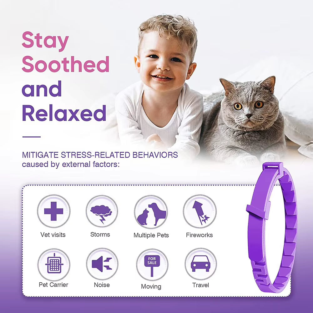 3Pcs/Pack Portable Pet Dogs Calming Collars Long Lasting Stress Anxiety Relief Pet Neck Accessories for Dogs