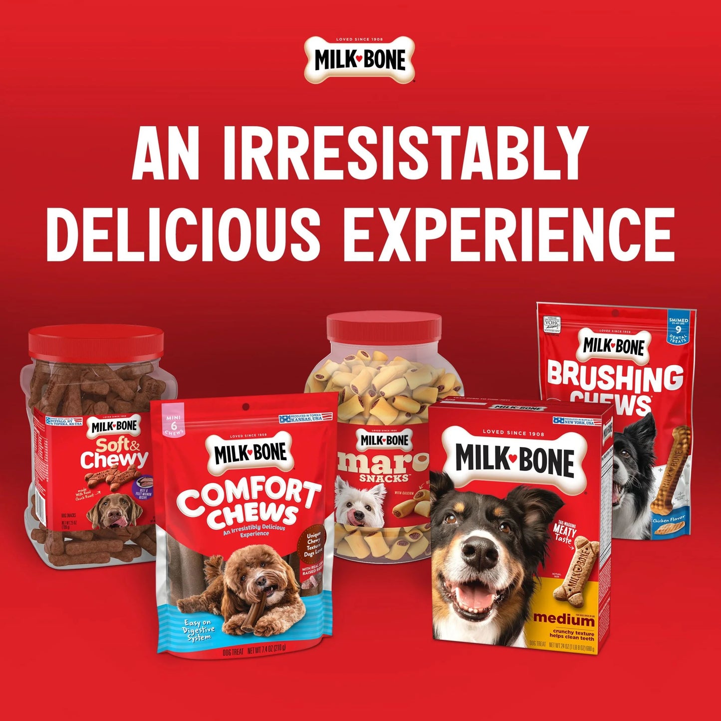 Milk Bone Marosnacks Bacon Flavor Small Dog Treats with Bone Marrow, 40 Ozs