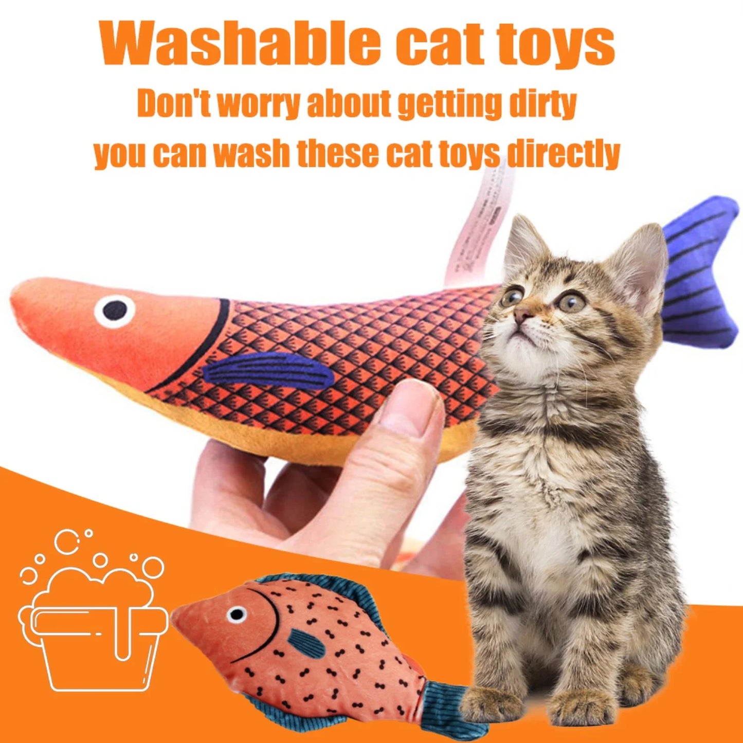 Cats Catnip Toys, Realistic Fish Interactive Toys for Kitty Pets