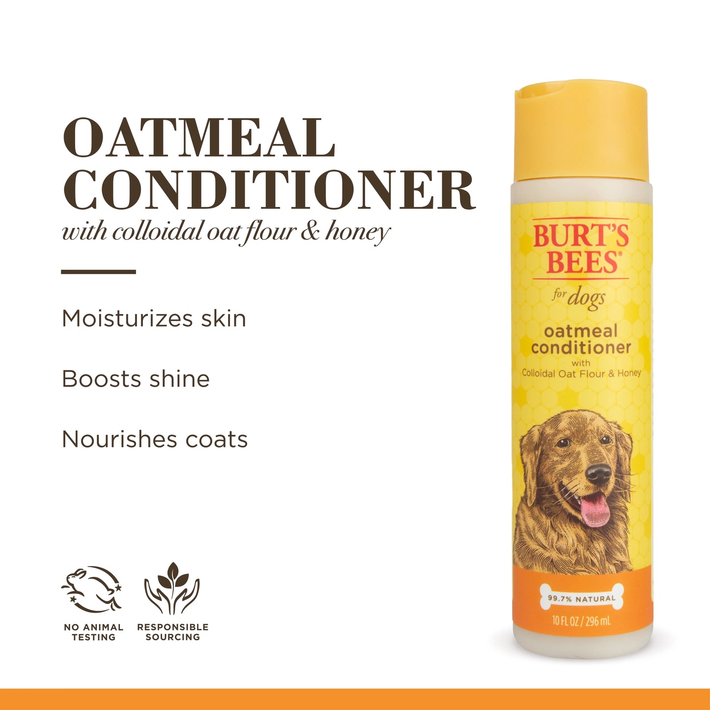 for Pets Natural Oatmeal Conditioner Colloidal Oat Flour & Honey for Dogs 10 Oz.