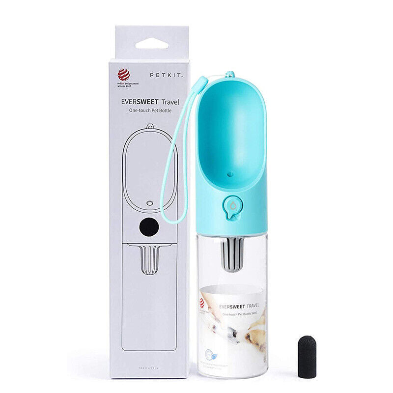 PETKIT Portable Dog Water Bottle 400Ml Travel Walking Pet Water Bottle Dispenser