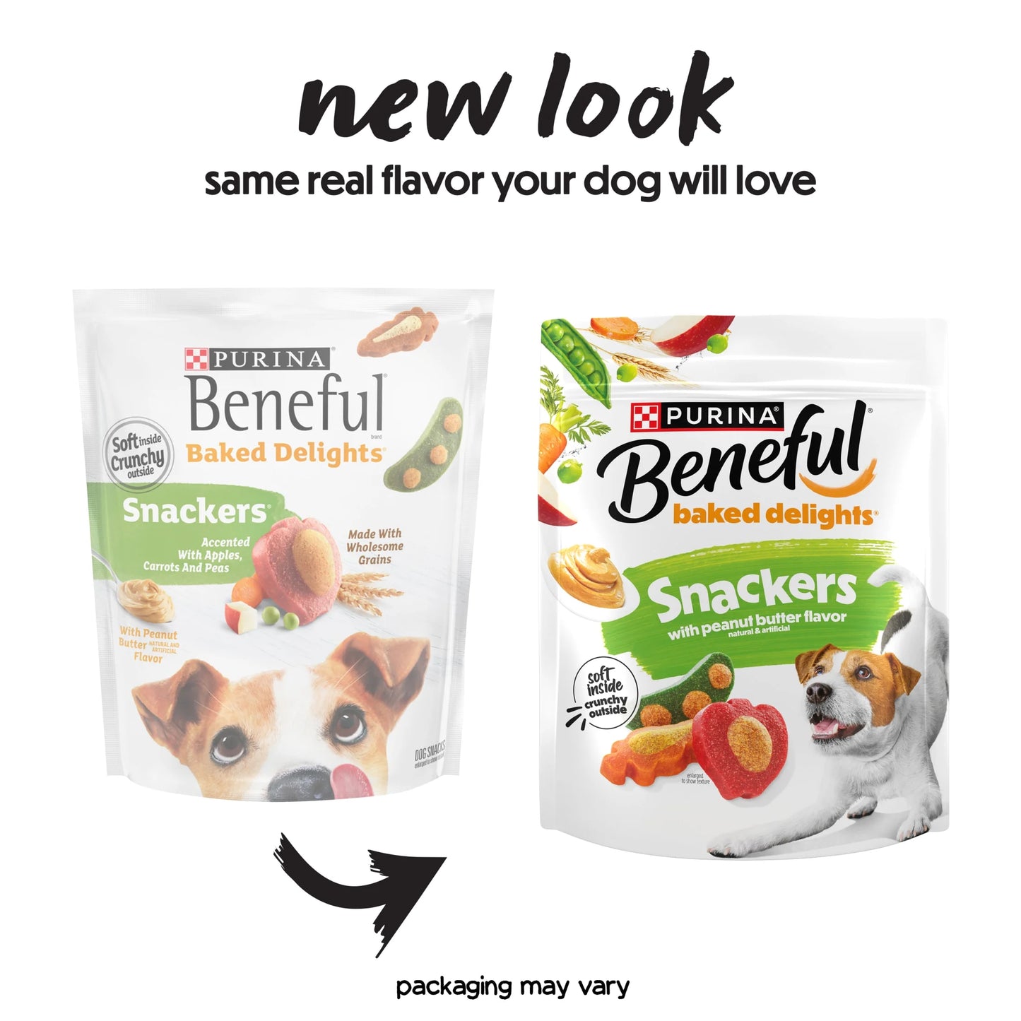 (4 Pack) Beneful Produced in USA Facilities Dog Training Treats for Dogs, Baked Delights Snackers