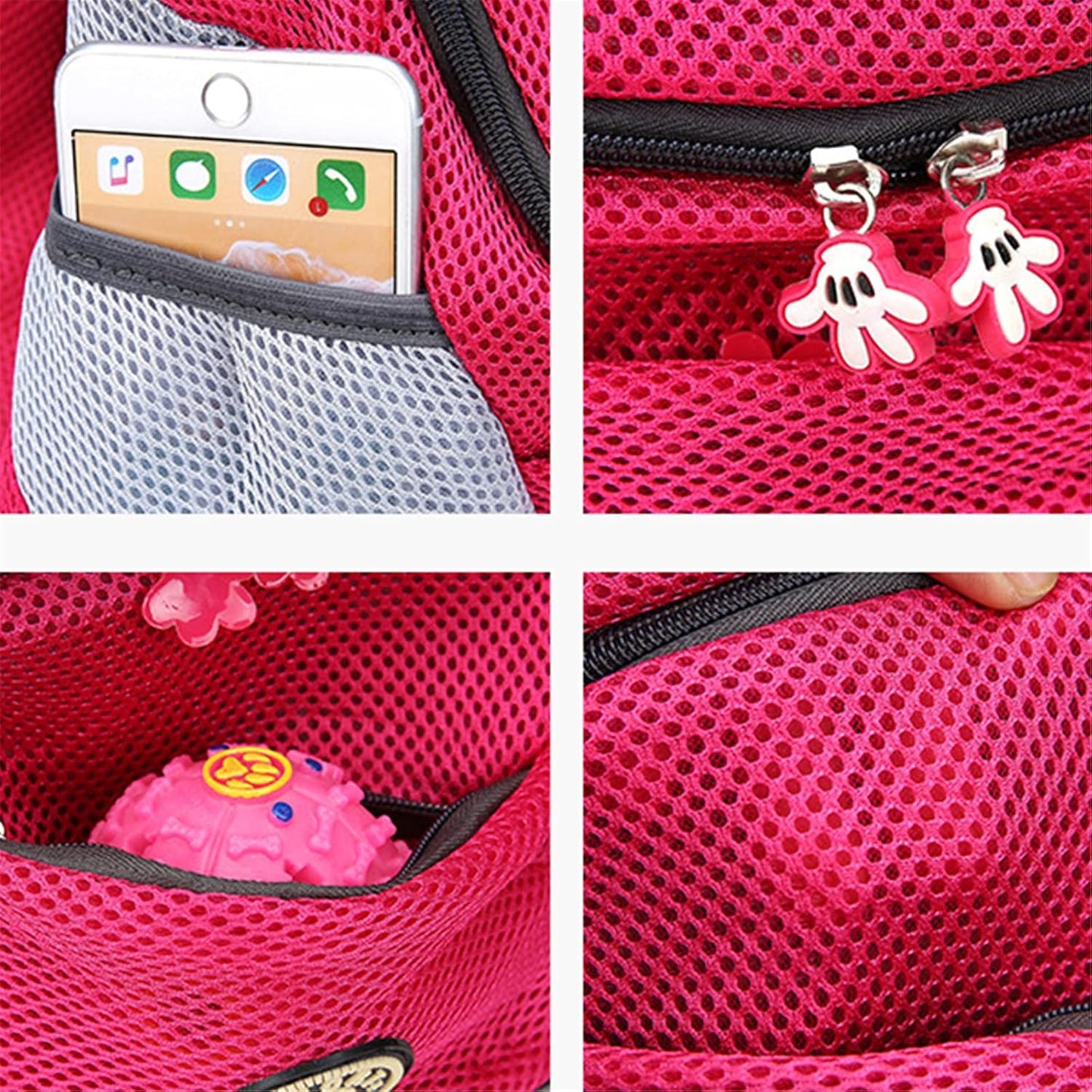 Pet Carrier Backpack, Pet Front Cat Dog Carrier, Breathable Head Out Travel Bag for Traveling Hiking Camping, S, Red