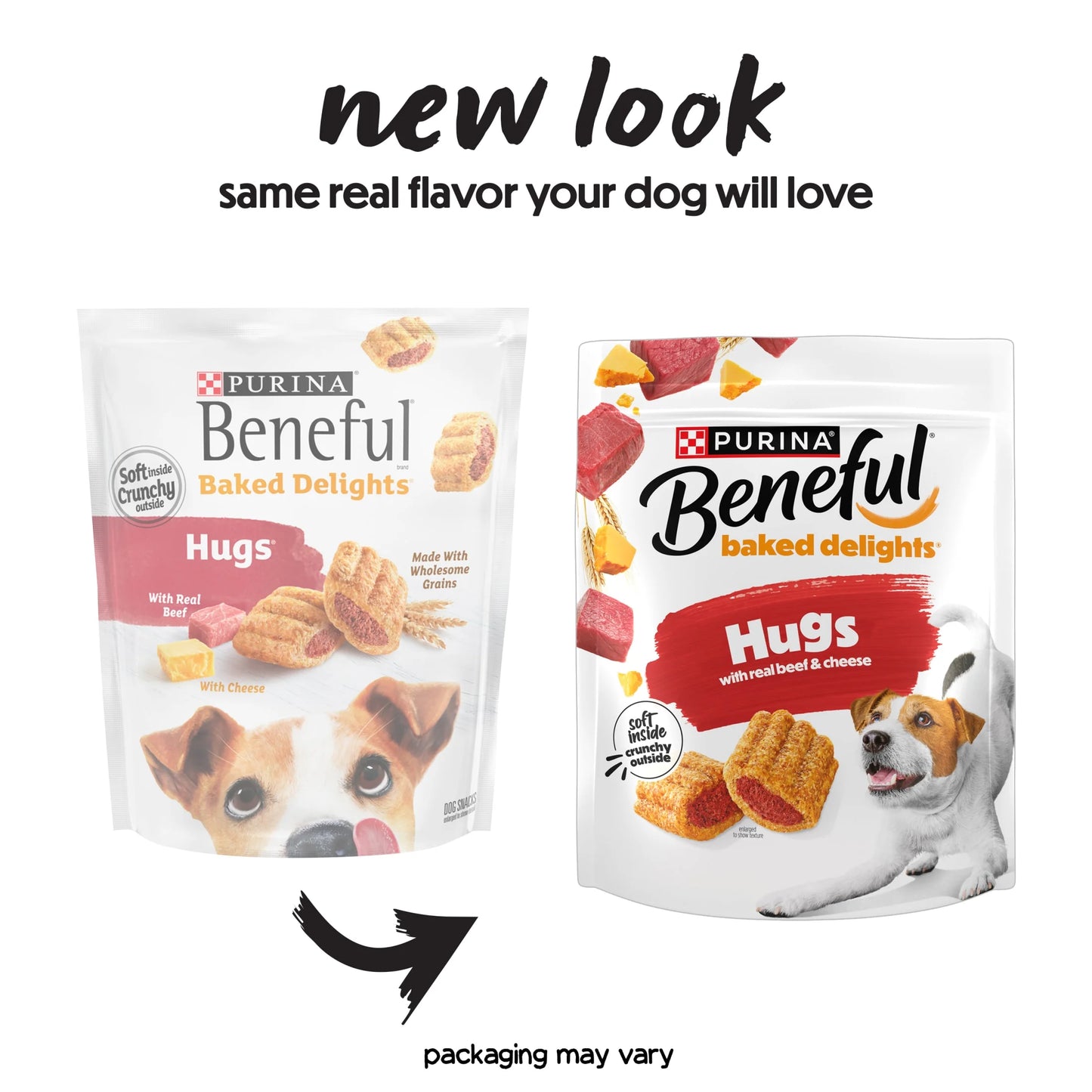 Purina Baked Delights Hugs with Real Beef and Cheese Oven Baked Dog Treats Produced in USA Facilities