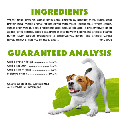 (4 Pack)  Beneful Produced in USA Facilities Dog Training Treats for Dogs, Baked Delights Snackers