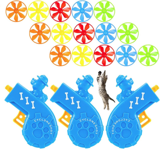 Fetch Toy for Cats, Cat Toys Kitten Toys, Cat Interactive Toys, Pet Training Exercise Chaser Tool, Kitten Fun Toys - Perfect for Chasing, Swatting, Batting (Blue3Pc)
