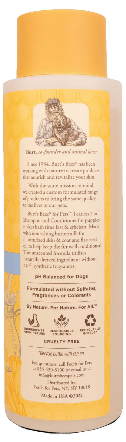 Natural Pet Care Tearless 2 -1 Dog Puppy Shampoo Conditioner Buttermilk and Linseed Oil