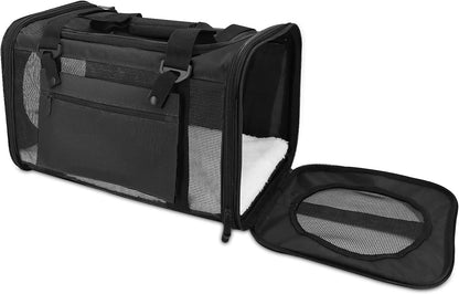 Pet Carrier Airline Approved,Dog Carriers for Small Dogs 15Lbs,Tsa Approved Pet Carriers for Small Dogs,Cat Travel Carrier for Small Medium Pets Dogs Cats,Soft Sided Pet Cat Carrier,Black