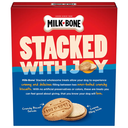Milk Bone Stacked Dog Biscuits, Molasses & Peanut Butter Flavor, Naturally & Artificially Flavored, 10 Oz