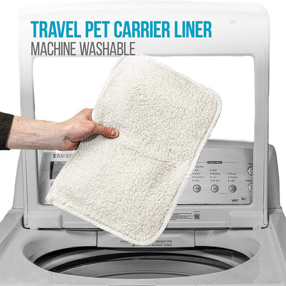 (2 Count) Replacement Liners for Travel Pet Carriers - White, Small