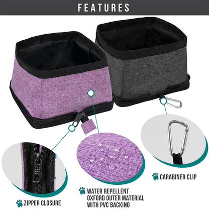 Travel Collapsible Dog Bowl Foldable Expand Water Dish for Pet Cat Food Hiking