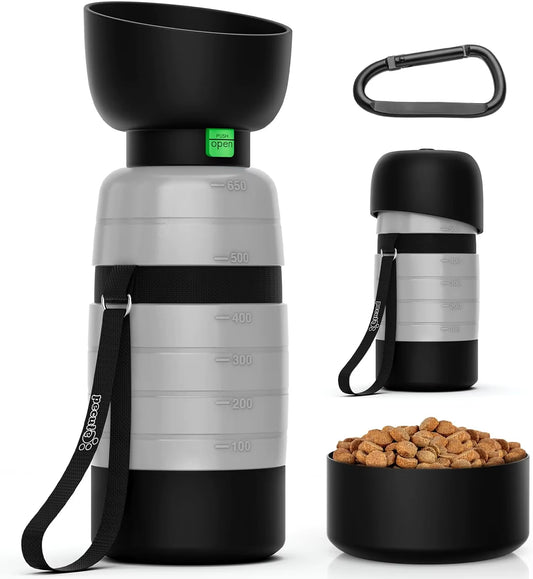 Upgraded Dog Water Bottles, Portable, Accompanying Pet Water Cup for Going Out, Outdoor Water Cup, Food Travel Bowls, 650Ml