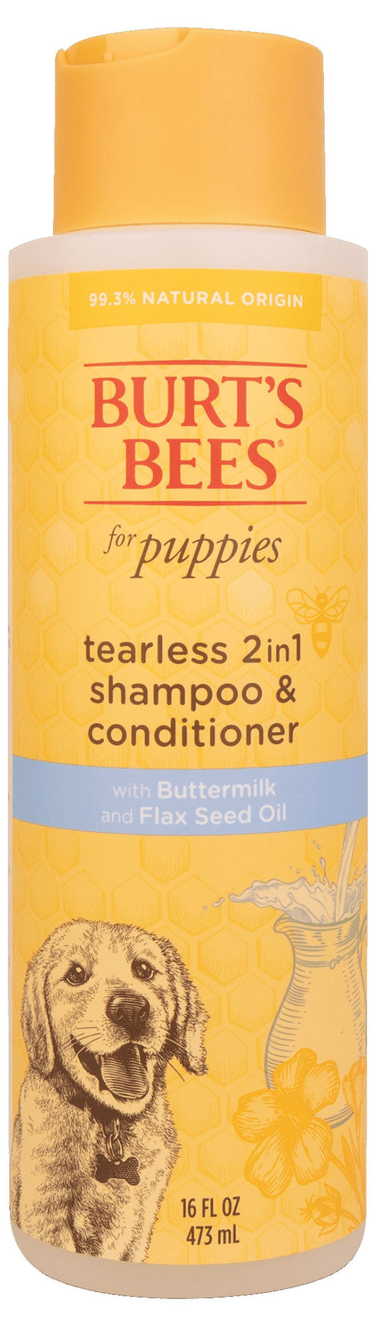 Natural Pet Care Tearless 2 -1 Dog Puppy Shampoo Conditioner Buttermilk and Linseed Oil