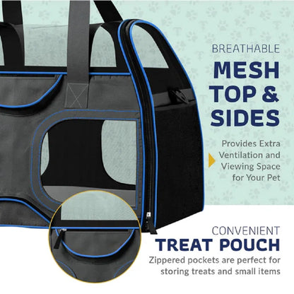 Luxury Rider Chrishawn Pet Carrier with Removable Wheels and Telescopic Handle