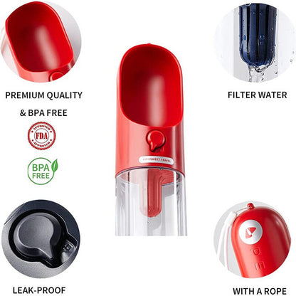 PETKIT Portable Dog Water Bottle 400Ml Travel Walking Pet Water Bottle Dispenser