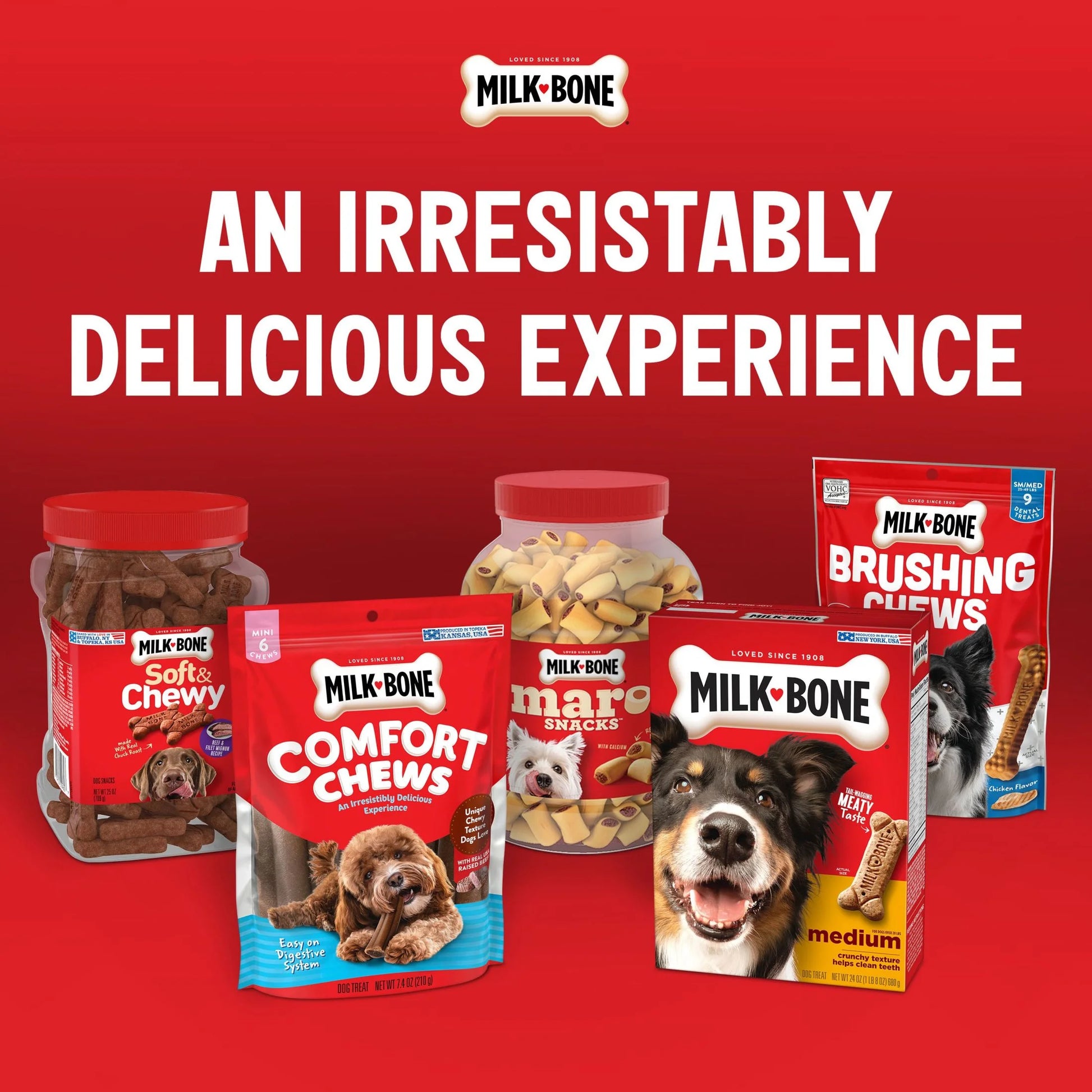 Milk Bone Marosnacks Bacon Flavor Small Dog Treats with Bone Marrow, 40 Ozs