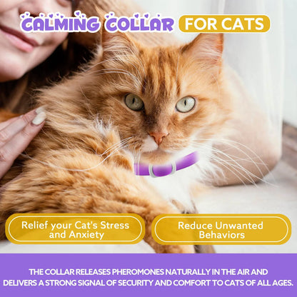 Calming Collar for Cats with Pheromones,Cat Anxiety and Calming,Up to 18.9Inch,Water Resistant,8 Pack 240 Days Supply